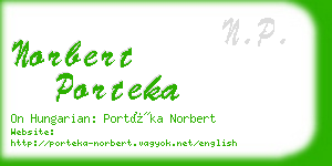 norbert porteka business card